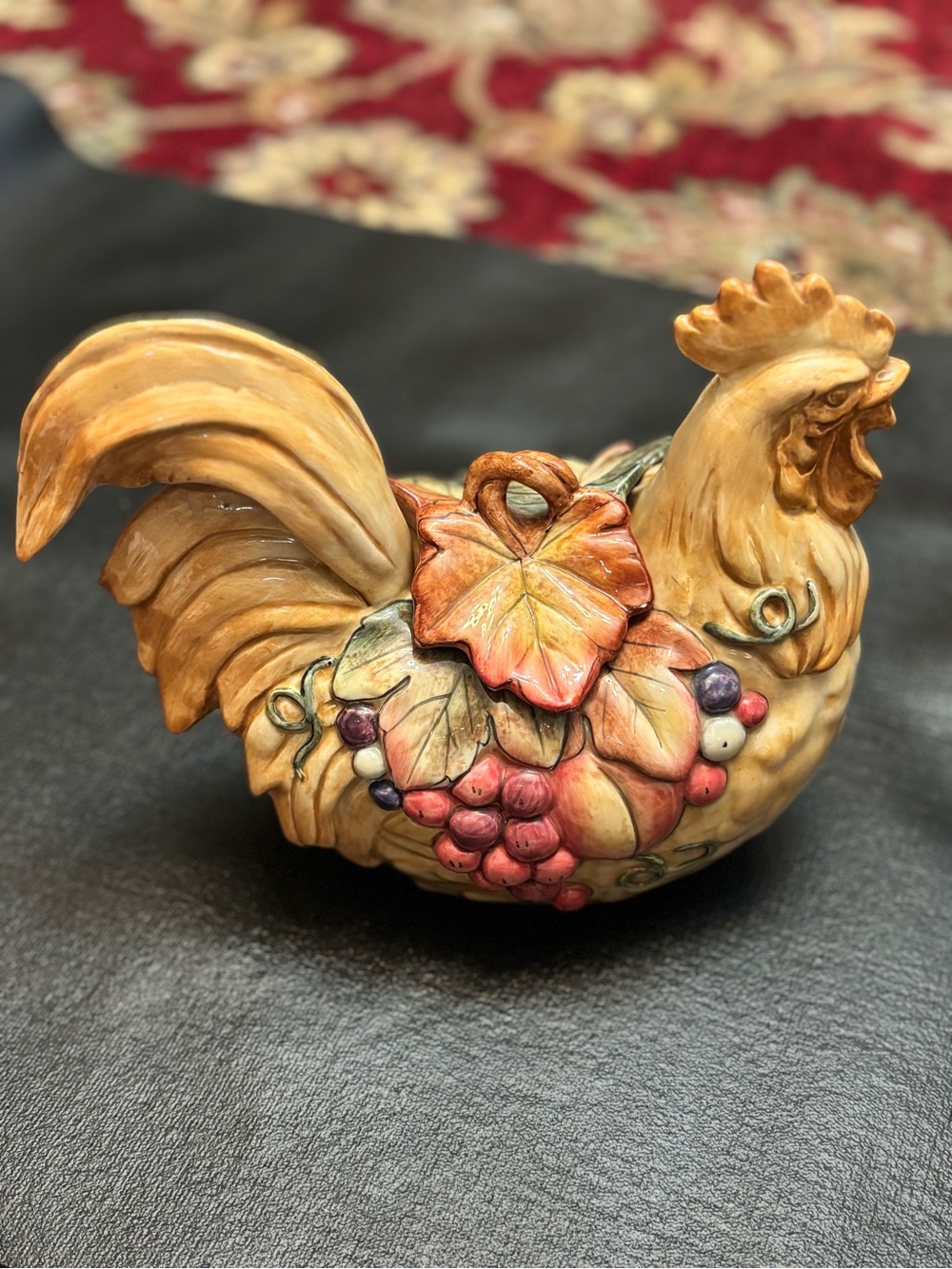 Fitz & Floyd Tuscan Villa Rooster Tureen W/ Lid
